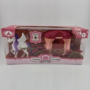 Royal Service SG-29058AB Kids Pink Unicorn Luxury Carriage Creative Toy NEW